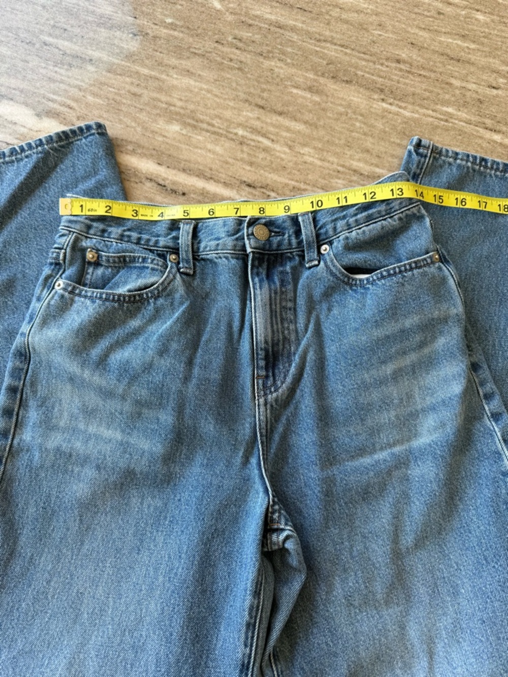 Uniqlo wide leg Blue Denim Jeans (Japan sizing) - Picture 4 of 10